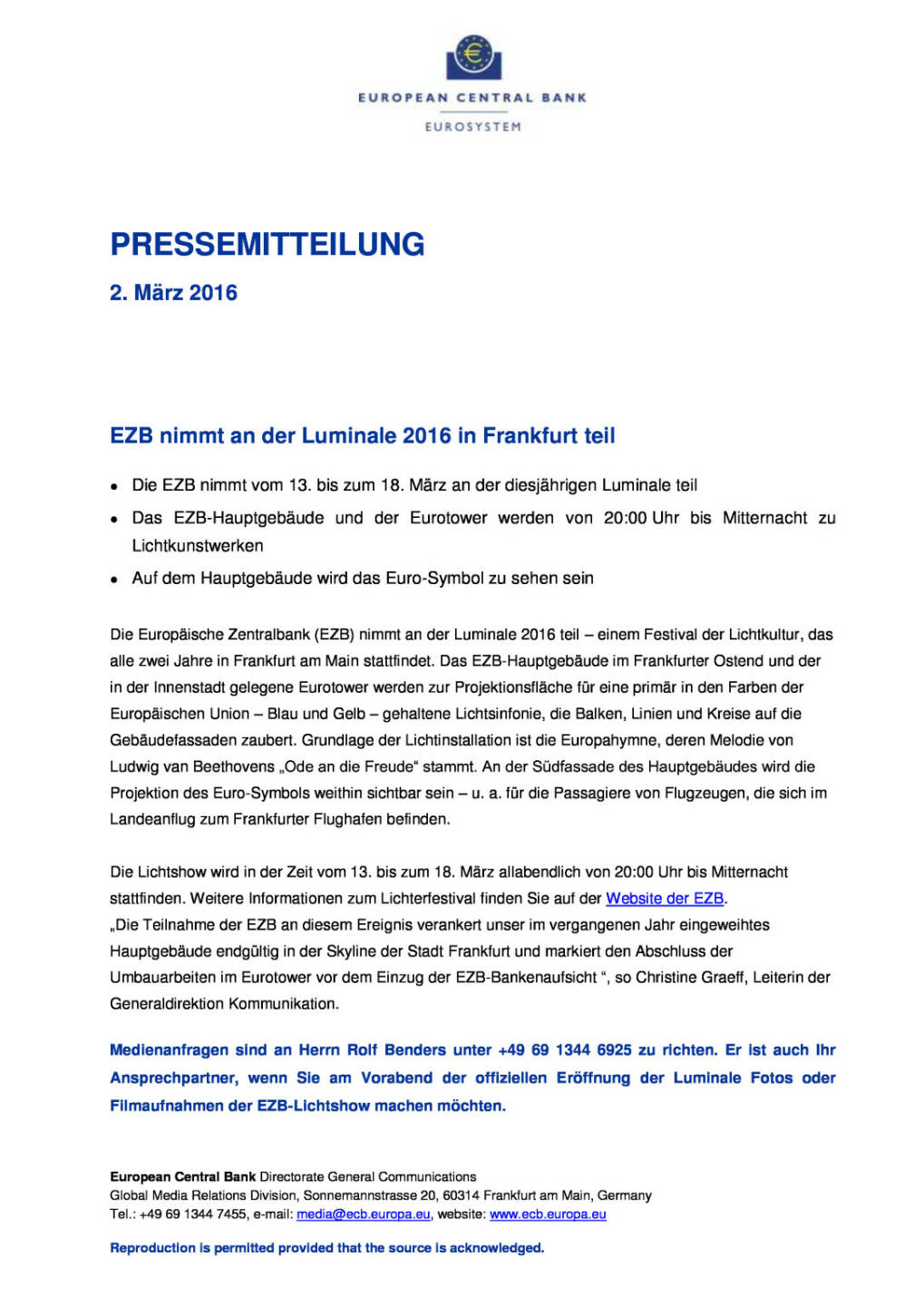 EZB nimmt an der Luminale 2016 in Frankfurt teil, Seite 1/1, komplettes Dokument unter http://boerse-social.com/static/uploads/file_715_ezb_nimmt_an_der_luminale_2016_in_frankfurt_teil.pdf