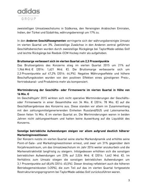 adidas Group: Ergebnisse des Geschäftsjahres 2015, Seite 3/12, komplettes Dokument unter http://boerse-social.com/static/uploads/file_722_adidas_group_ergebnisse_des_geschaftsjahres_2015.pdf (03.03.2016) 