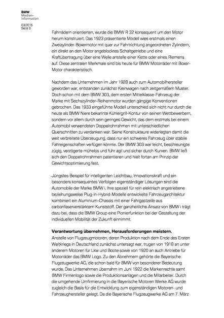 Die Geschichte der BMW Group - 100 Jahre Faszination für Mobilität , Seite 3/41, komplettes Dokument unter http://boerse-social.com/static/uploads/file_729_die_geschichte_der_bmw_group_-_100_jahre_faszination_fur_mobilitat.pdf (03.03.2016) 