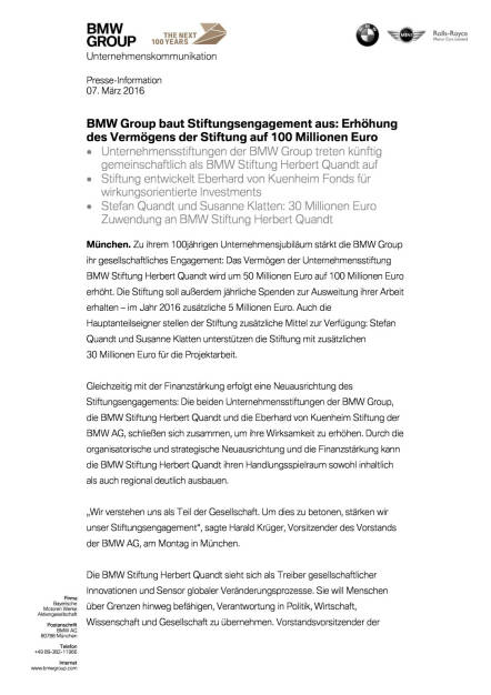 BMW Group baut Stiftungsengagement aus, Seite 1/3, komplettes Dokument unter http://boerse-social.com/static/uploads/file_744_bmw_group_baut_stiftungsengagement_aus.pdf (07.03.2016) 