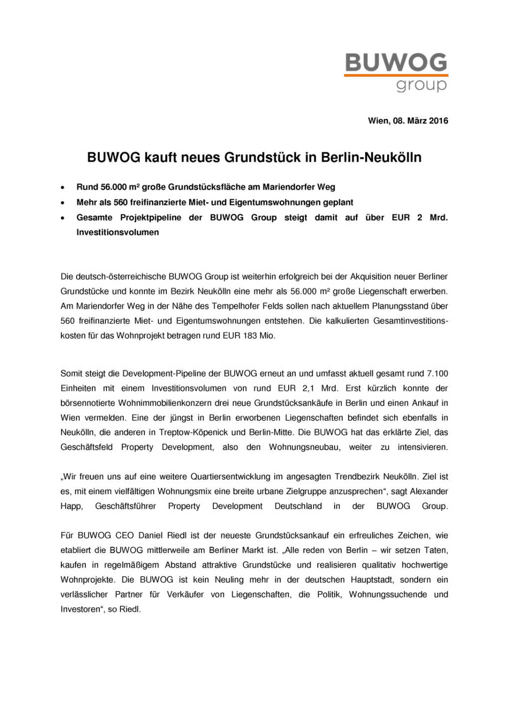 Buwog Group kauft neues Grundstueck in Berlin-Neukoelln, Seite 1/2, komplettes Dokument unter http://boerse-social.com/static/uploads/file_749_buwog_group_kauft_neues_grundstueck_in_berlin-neukoelln.pdf