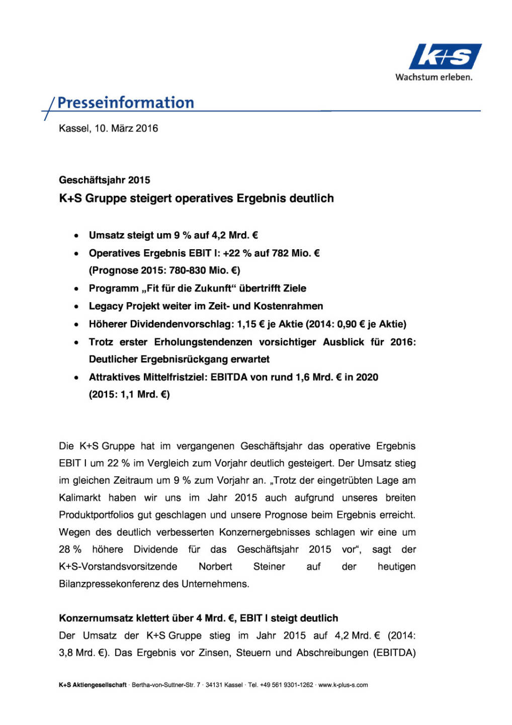 K+S: Geschäftsjahr 2015, Seite 1/7, komplettes Dokument unter http://boerse-social.com/static/uploads/file_759_ks_geschaftsjahr_2015.pdf