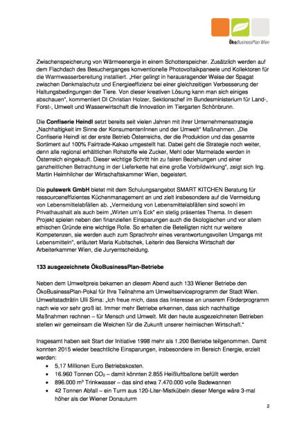 ÖkoBusinessPlan Wien: Umweltstadträtin Ulli Sima gratuliert den Gewinnern des Wiener Umweltpreises 2016, Seite 2/3, komplettes Dokument unter http://boerse-social.com/static/uploads/file_786_okobusinessplan_wien_umweltstadtratin_ulli_sima_gratuliert_den_gewinnern_des_wiener_umweltpreises_2016.pdf (15.03.2016) 