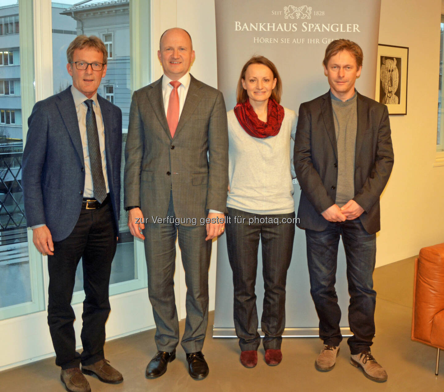 Walter Schnitzhofer (Bankhaus Spängler Family Management), Patrick D'Haese (MED-EL), Gudrun Zimmerl (ICEP) und Ernst Eberharter (Senoplast): Diskutierten in Salzburg über die Herausforderungen für Familienunternehmen in Entwicklungsländern (C) Spängler