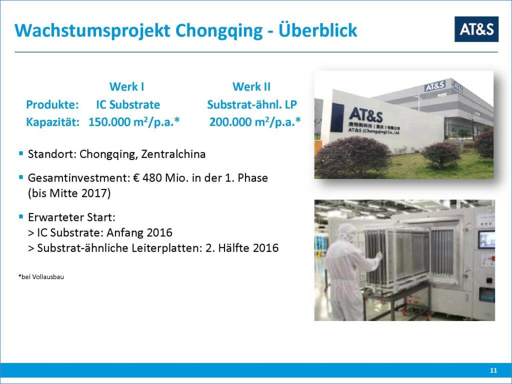 AT&S Wachstumsprojekt Chongqing - Überblick (17.03.2016) 