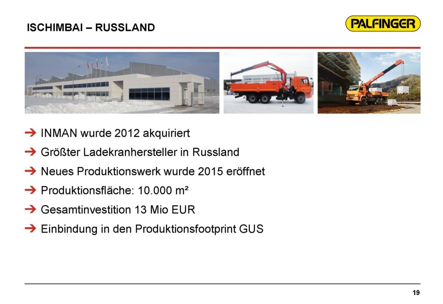 Palfinger Ischimbai Russland