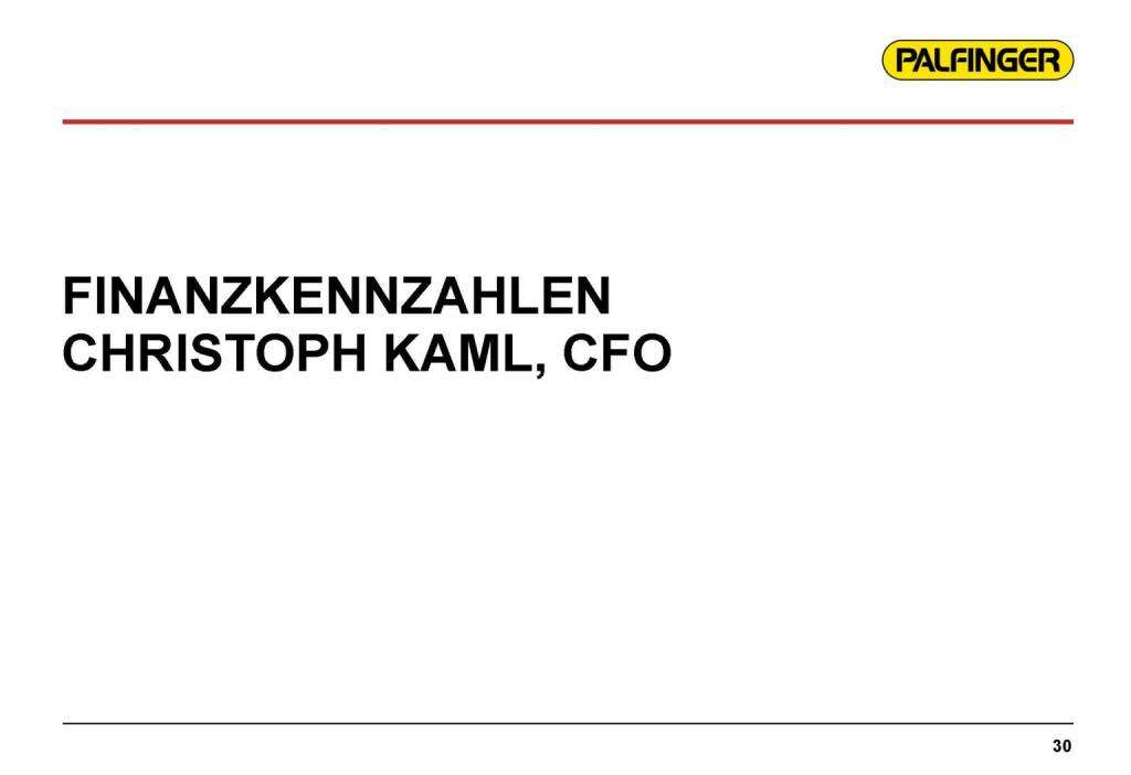 Palfinger Finanzkennzahlen Christoph Kaml CFO (17.03.2016) 