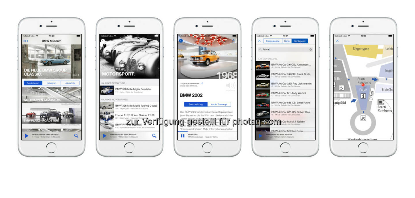 BMW Museum App : Der zukunftsweisende Begleiter durch die Geschichte der Fahrfreude : Neues digitales Angebot ermöglicht individuelle und interaktive Führungen durch die Dauer- und Wechselausstellung im BMW Museum in München - in sieben Sprachen jetzt gratis im Apple App Store und im Google Play Store : © BMW Group