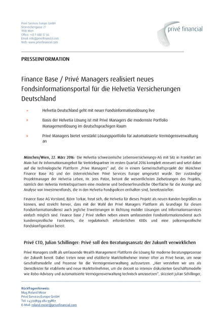 Helvetia Versicherung setzt Privé Managers Plattform ein, Seite 1/2, komplettes Dokument unter http://boerse-social.com/static/uploads/file_809_helvetia_versicherung_setzt_prive_managers_plattform_ein.pdf (22.03.2016) 