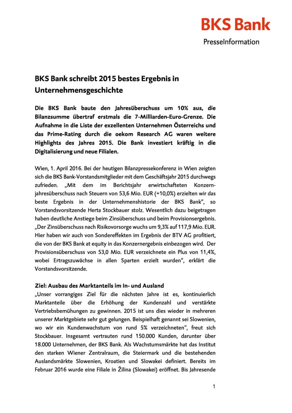 BKS mit starken 2015er-Zahlen, Seite 1/6, komplettes Dokument unter http://boerse-social.com/static/uploads/file_829_bks_mit_starken_2015er-zahlen.pdf