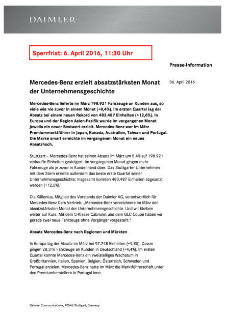 Mercedes-Benz: absatzstärkster Monat der Unternehmensgeschichte, Seite 1/4, komplettes Dokument unter http://boerse-social.com/static/uploads/file_855_mercedes-benz_absatzstärkster_monat_der_unternehmensgeschichte.pdf (06.04.2016) 