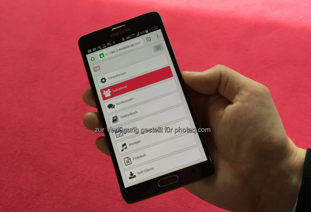 All In Communication Mobile - Das mobile Festnetz von T-Mobile : T-Mobile bietet mobiles Festnetz für Geschäftskunden : All In Communication Mobile steht für mobiles Festnetz bei T-Mobile und ist eine Telefonanlage aus der Cloud : Fotocredit: T-Mobile, © Aussender (06.04.2016)