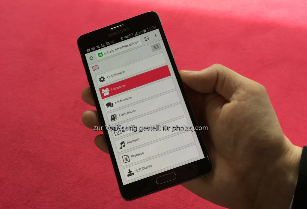 All In Communication Mobile - Das mobile Festnetz von T-Mobile : T-Mobile bietet mobiles Festnetz für Geschäftskunden : All In Communication Mobile steht für mobiles Festnetz bei T-Mobile und ist eine Telefonanlage aus der Cloud : Fotocredit: T-Mobile, © Aussender (06.04.2016) 