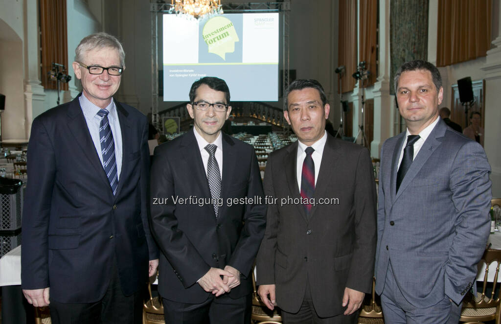 Engelbert J. Dockner (Spängler IQAM Invest), M. Ayhan Kose (Weltbank), Xuewu Gu (Universität Bonn), Thomas Steinberger (Spängler IQAM Invest), © Spängler IQAM Invest (07.04.2016) 