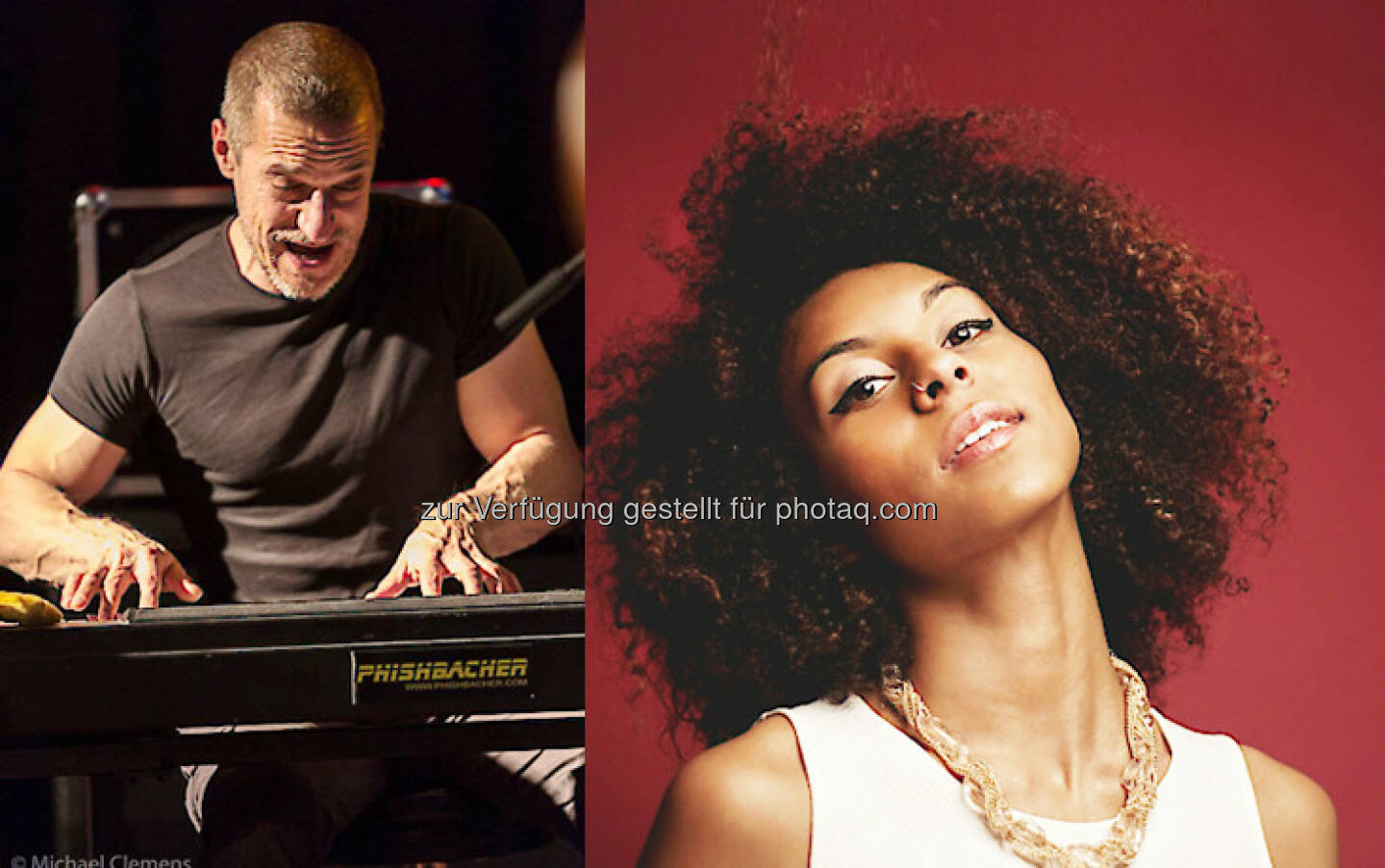 Walter Fischbacher (Fotocredit: Walter Fischbacher/Clemens), Alita Moses (Fotocredit: Wagners Musik Agentur I Walter Fischbacher/ Amari Ross Photography) :  Walter Fischbacher Trio mit Alita Moses in Fügen : Die Siegerin des Shure Montreux Jazz Voice Wettbewerbs bringt ihr großes Talent erstmals nach Europa