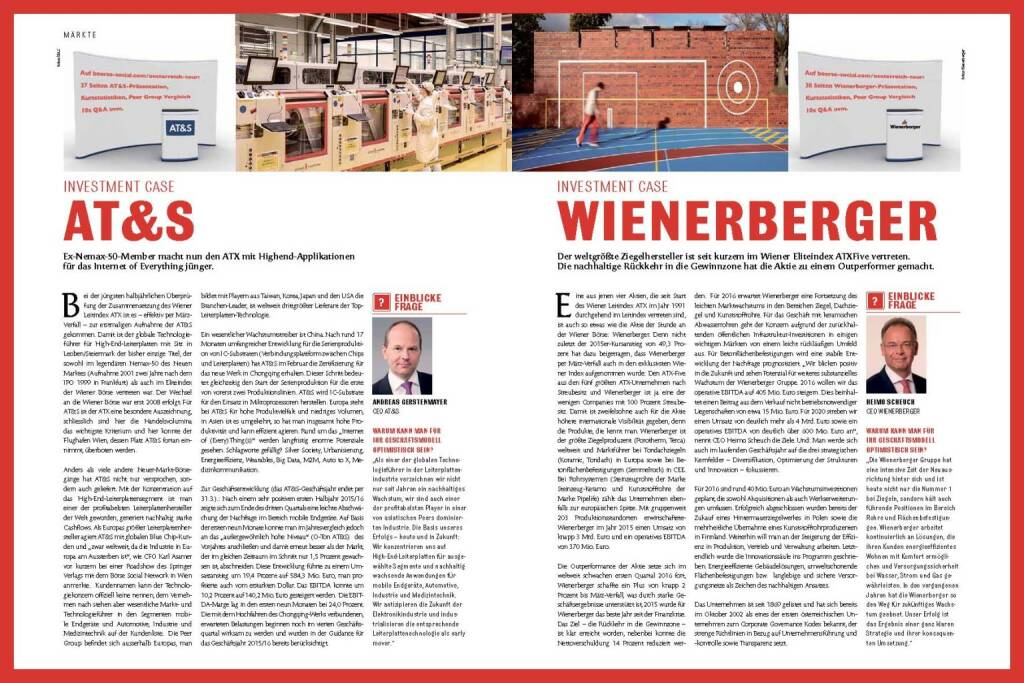 Fachheft 43 - AT&S, Wienerberger (11.04.2016) 
