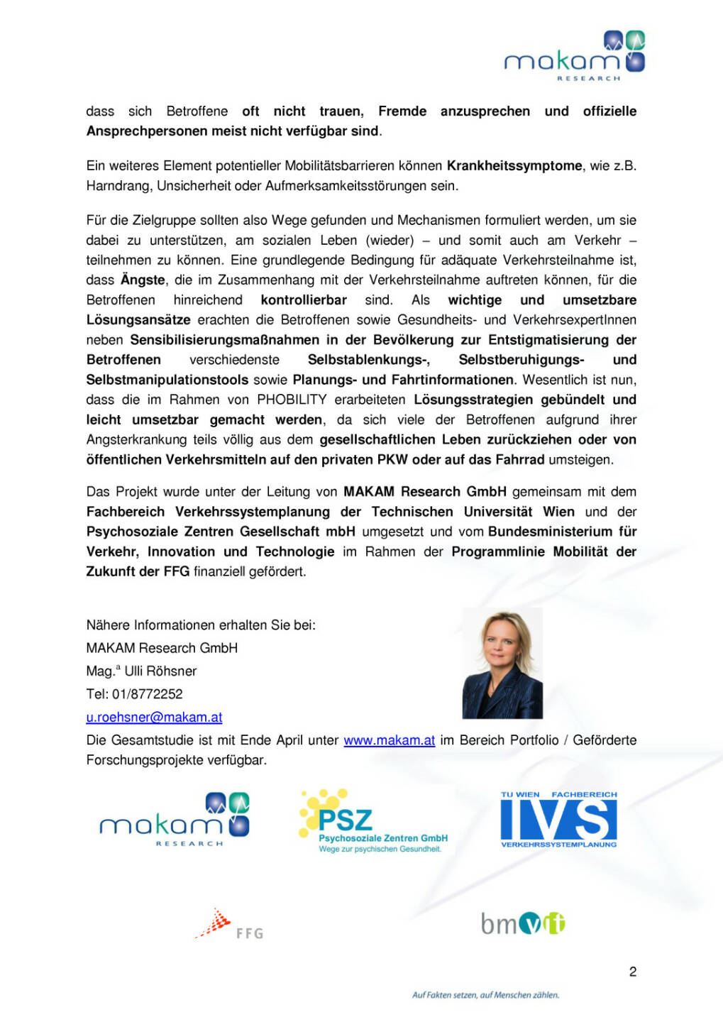 Makam Pressemitteilung: Ergebnisse Sondierungsstudie Phobility, Seite 2/2, komplettes Dokument unter http://boerse-social.com/static/uploads/file_877_makam_pressemitteilung_ergebnisse_sondierungsstudie_phobility.pdf