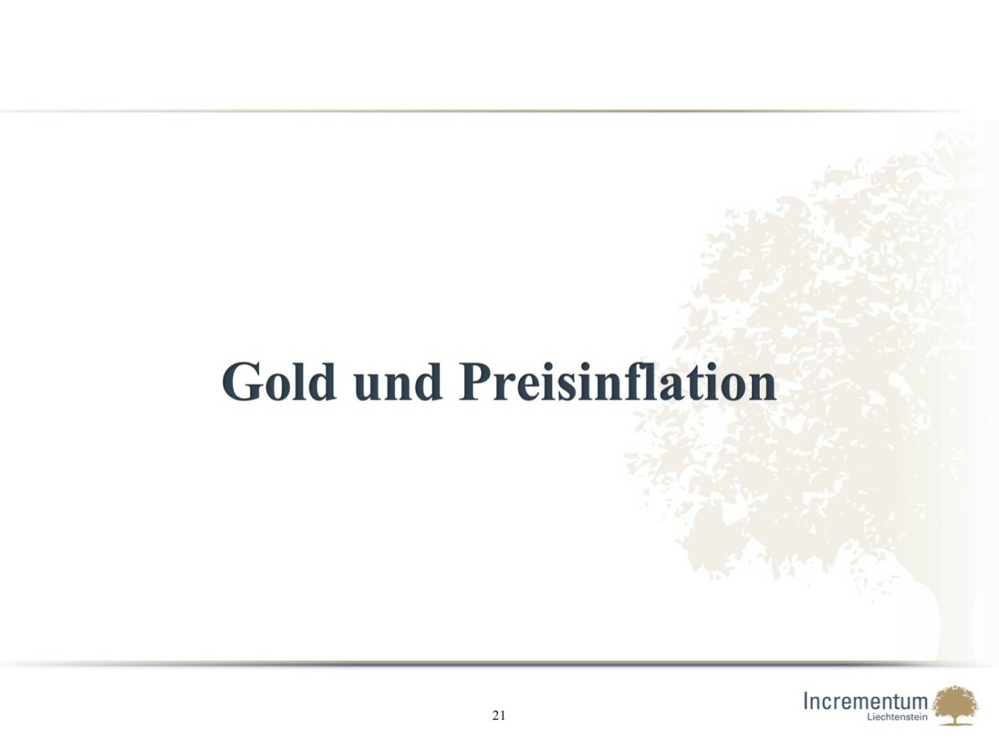 Gold und Preisinflation