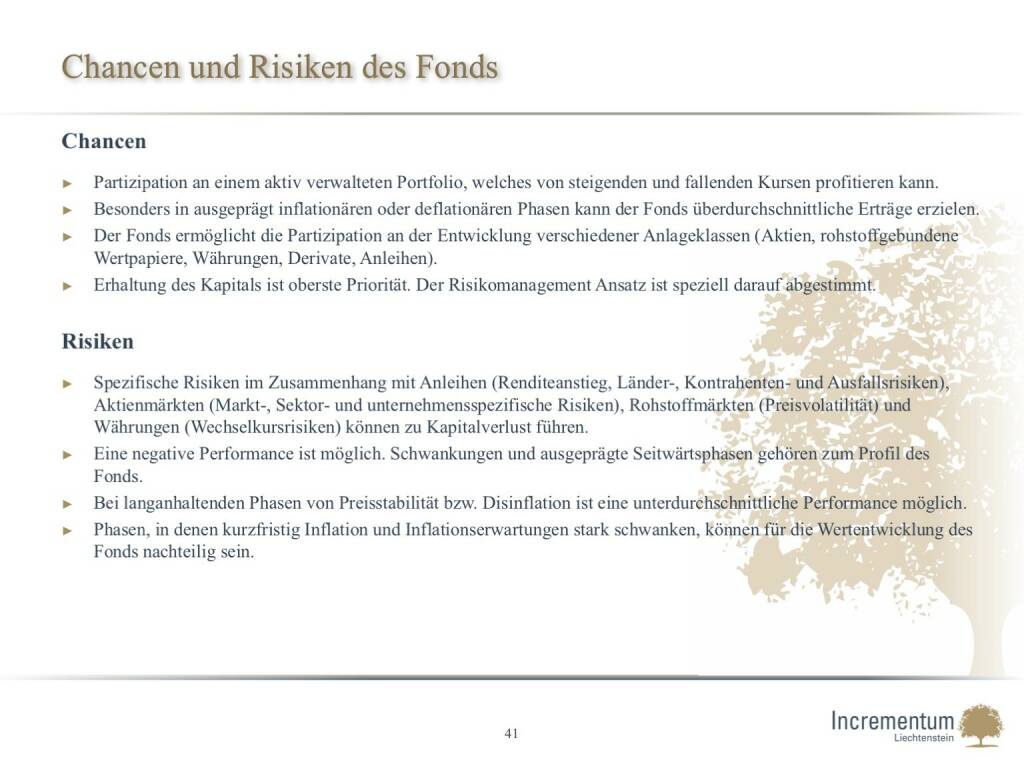 Chancen und Risiken des Fonds (14.04.2016) 