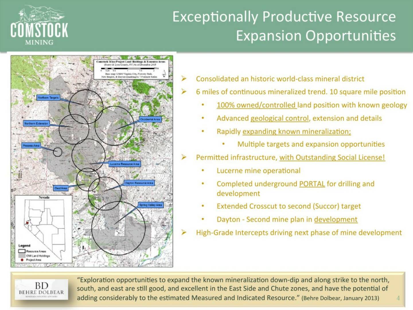 Exceptionally Productive Resource Expansion Opportunities