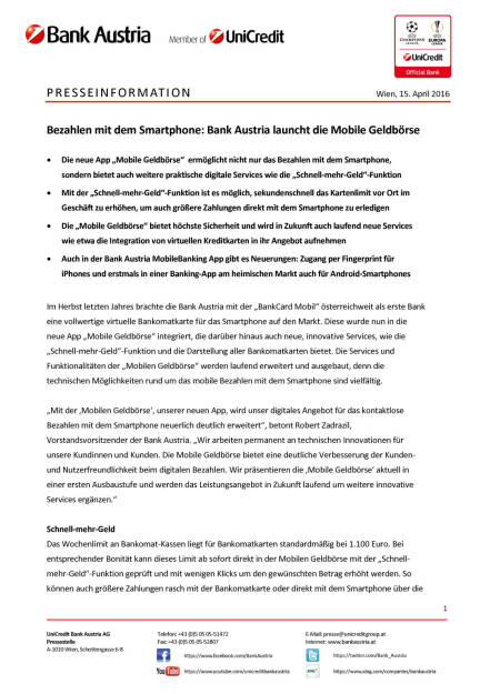 Bank Austria: Bezahlen mit dem Smartphone, Seite 1/3, komplettes Dokument unter http://boerse-social.com/static/uploads/file_890_bank_austria_bezahlen_mit_dem_smartphone.pdf (15.04.2016) 