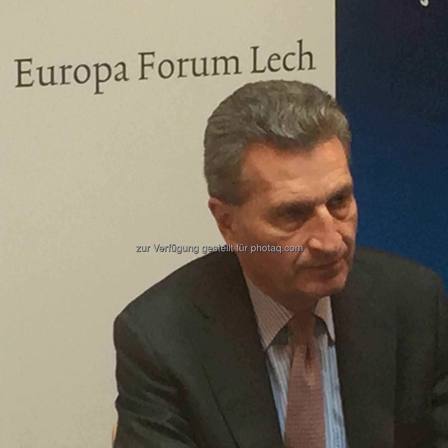 Günther Oettinger (EU-Kommissar) : Wirtschaft und Gesellschaft im digitalen Wandel : Europaforum Lech 2016 mit EU-Kommissar Günther Oettinger ging heute zu Ende : Fotocredit: Europäische Kommission 2016/Miko