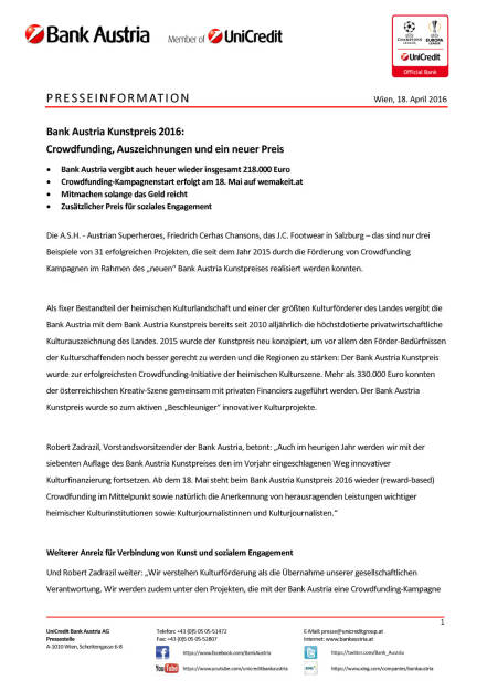 Bank Austria Kunstpreis 2016, Seite 1/3, komplettes Dokument unter http://boerse-social.com/static/uploads/file_893_bank_austria_kunstpreis_2016.pdf (18.04.2016) 
