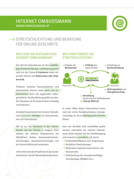 Internet Ombudsmann Jahresbericht 2015, Seite 2/8, komplettes Dokument unter http://boerse-social.com/static/uploads/file_894_internet_ombudsmann_jahresbericht_2015.pdf (18.04.2016) 