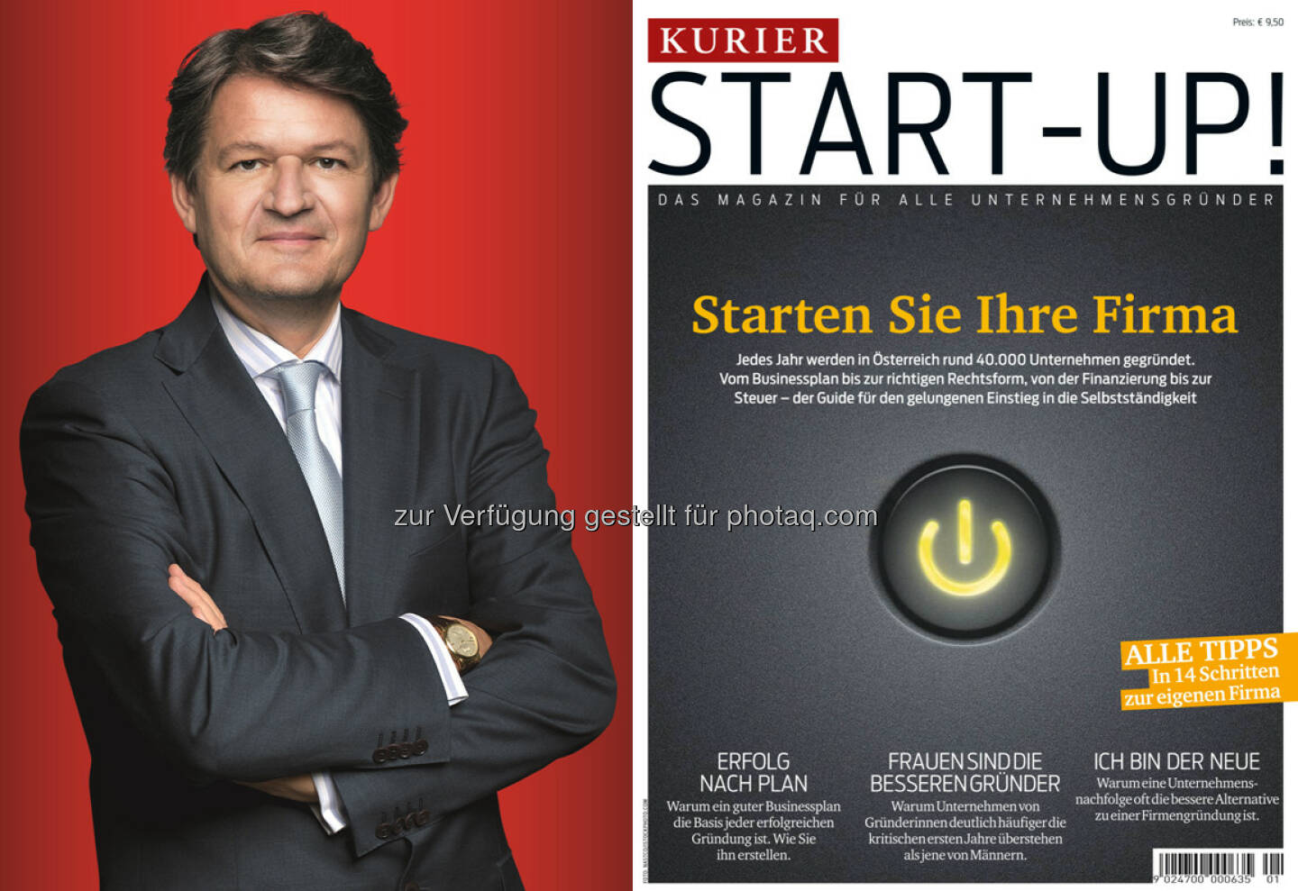 Helmut Brandstätter, Kurier Chefredakteuer, „Start-Up!“- Magazin : Kurier unterstützt Unternehmer mit umfangreichem Leitfaden : Fotocredit: Kurier/Jeff Mangione