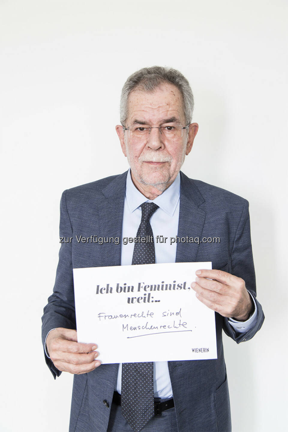 Alexander Van der Bellen : Wienerin-Kampagne kämpft mit prominenten Männern für Gleichberechtigung : Die Kampagne #IchBinFeminist holt sie vor den Vorhang : Männer, die Frauen zuhören, Männer, die Gleichberechtigung einfordern, Männer, die sich als Feministen bezeichnen : Fotocredit: wienerin/©Lydia Stöckl