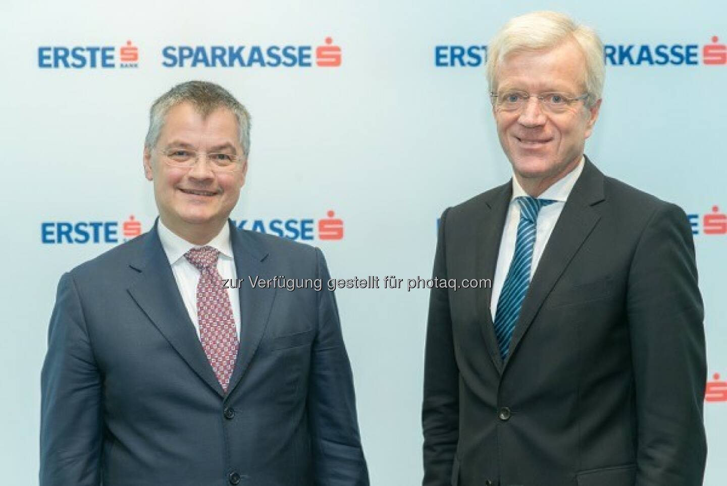 Thomas Uher (Vorstandsvorsitzender der Erste Bank Oesterreich), Gerhard Fabisch (Präsident des österreichischen Sparkassenverbandes) : Erste Bank und Sparkassen mit 864,6 Mio. Euro Betriebsergebnis : © Erste Bank Österreich/Sparkassenverband