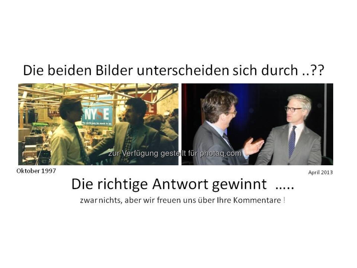 Anton Obernberger und Markus Koch - einmal 1997, einmal 2013 (c) Börsenclub Kirchdorf, VKB Bank