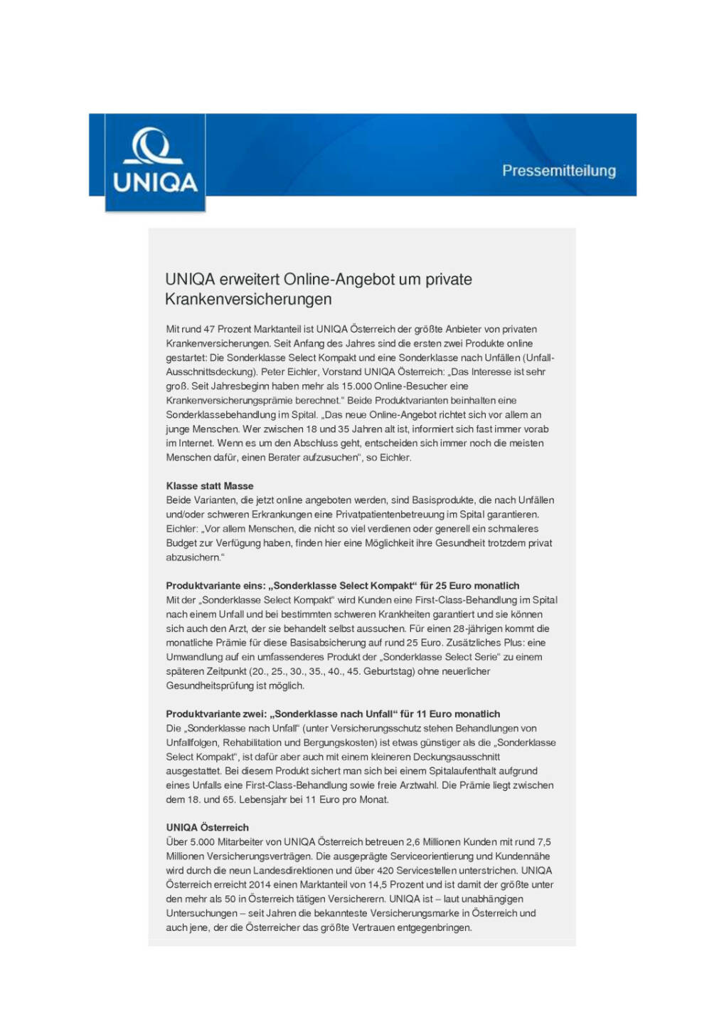 Uniqa erweitert Online-Angebot, Seite 1/2, komplettes Dokument unter http://boerse-social.com/static/uploads/file_928_uniqa_erweitert_online-angebot.pdf