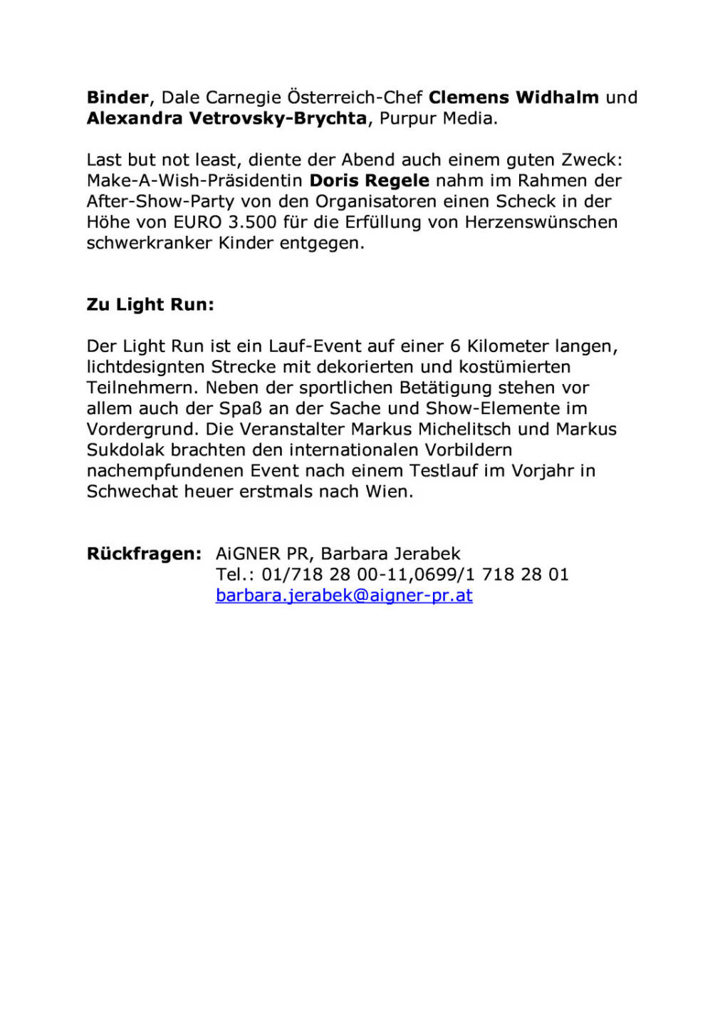 Light Run 2016 erstmals in Wien, Seite 2/2, komplettes Dokument unter http://boerse-social.com/static/uploads/file_936_light_run_2016_erstmals_in_wien.pdf