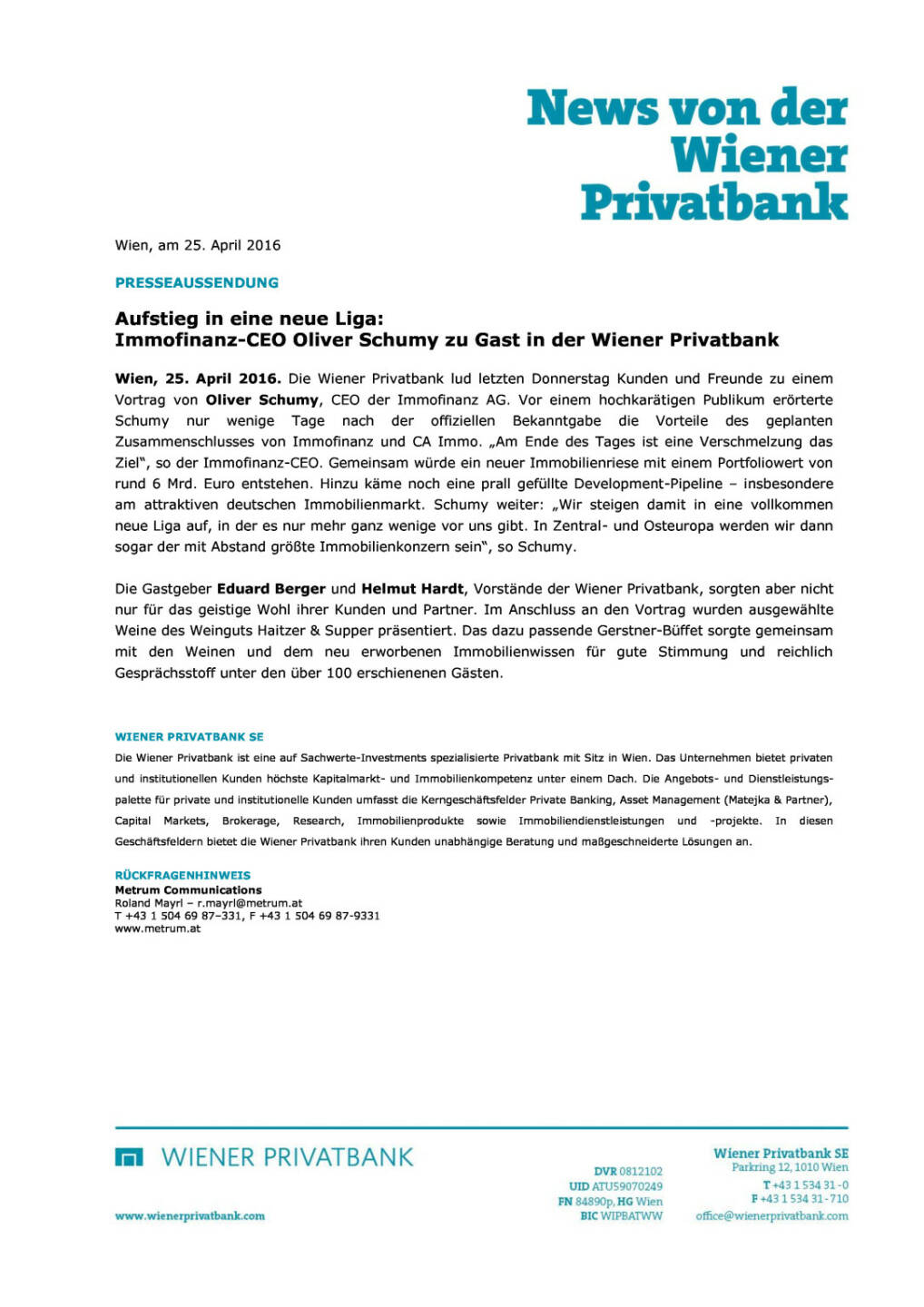 Oliver Schumy bei Wiener Privatbank, Seite 1/1, komplettes Dokument unter http://boerse-social.com/static/uploads/file_939_oliver_schumy_bei_wiener_privatbank.pdf