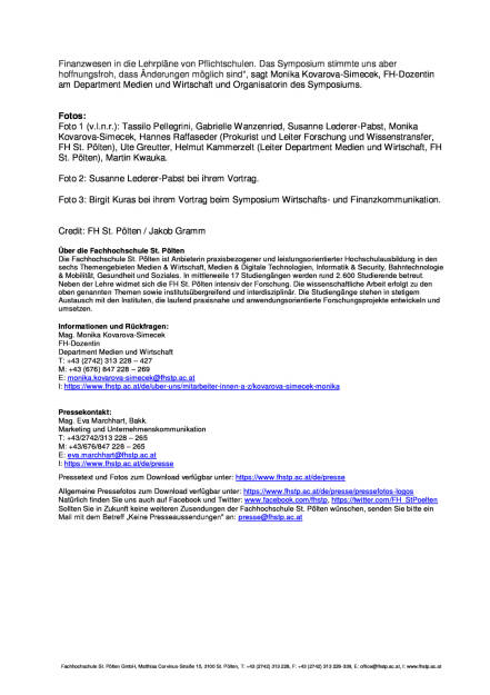 FH St. Pölten: Symposium Wirtschafts- und Finanzkommunikation , Seite 2/2, komplettes Dokument unter http://boerse-social.com/static/uploads/file_957_fh_st_polten_symposium_wirtschafts-_und_finanzkommunikation.pdf (27.04.2016) 