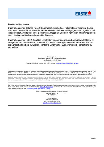 Erste Bank verkauft Hotelbeteiligungen, Seite 2/2, komplettes Dokument unter http://boerse-social.com/static/uploads/file_961_erste_bank_verkauft_hotelbeteiligungen.pdf (27.04.2016) 