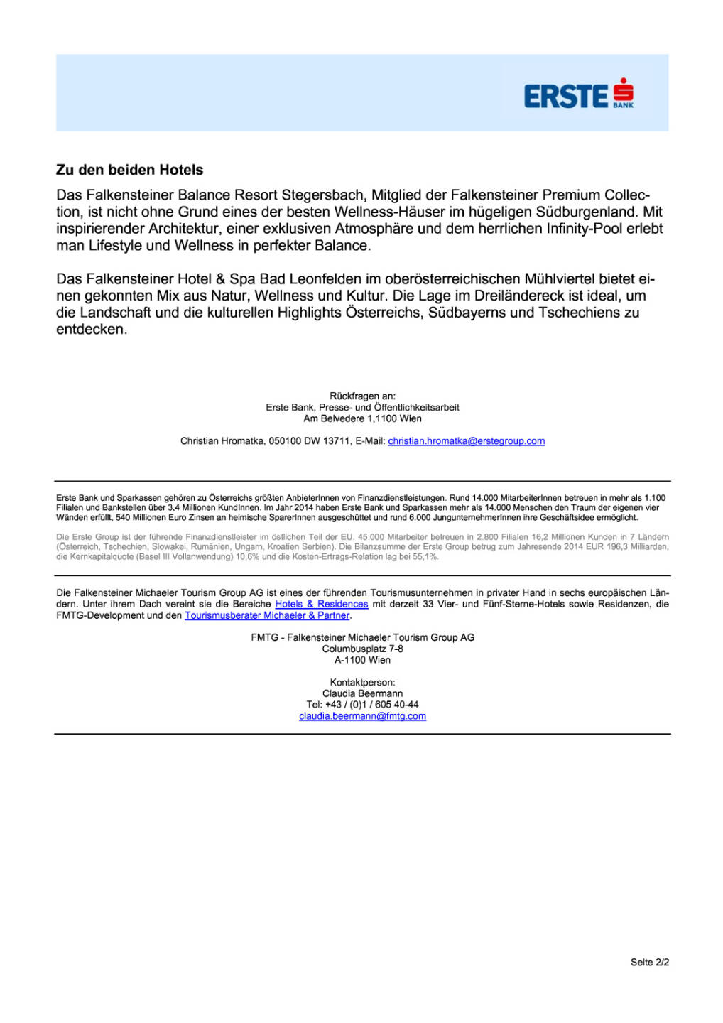 Erste Bank verkauft Hotelbeteiligungen, Seite 2/2, komplettes Dokument unter http://boerse-social.com/static/uploads/file_961_erste_bank_verkauft_hotelbeteiligungen.pdf