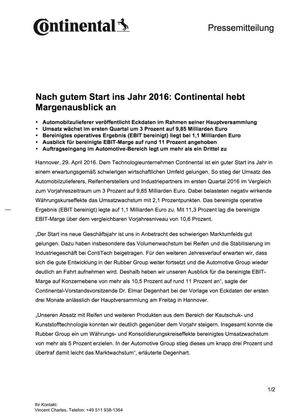 Continental hebt Margenausblick an, Seite 1/2, komplettes Dokument unter http://boerse-social.com/static/uploads/file_974_continental_hebt_margenausblick_an.pdf