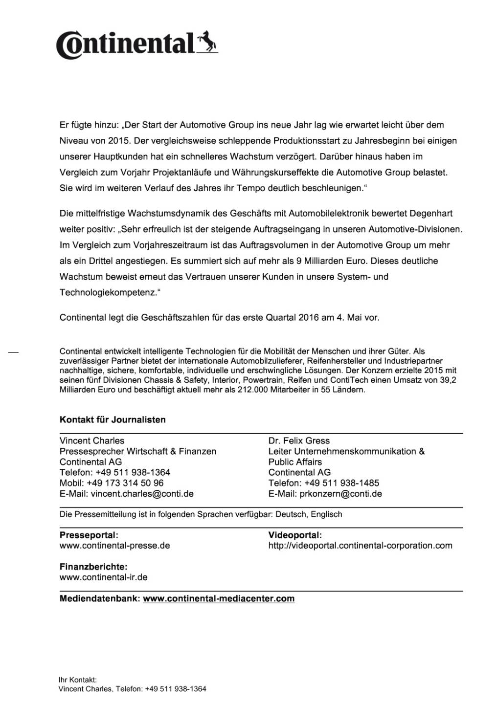 Continental hebt Margenausblick an, Seite 2/2, komplettes Dokument unter http://boerse-social.com/static/uploads/file_974_continental_hebt_margenausblick_an.pdf