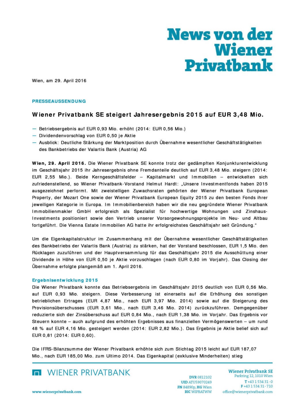 Wiener Privatbank SE steigert Jahresergebnis, Seite 1/3, komplettes Dokument unter http://boerse-social.com/static/uploads/file_976_wiener_privatbank_se_steigert_jahresergebnis.pdf