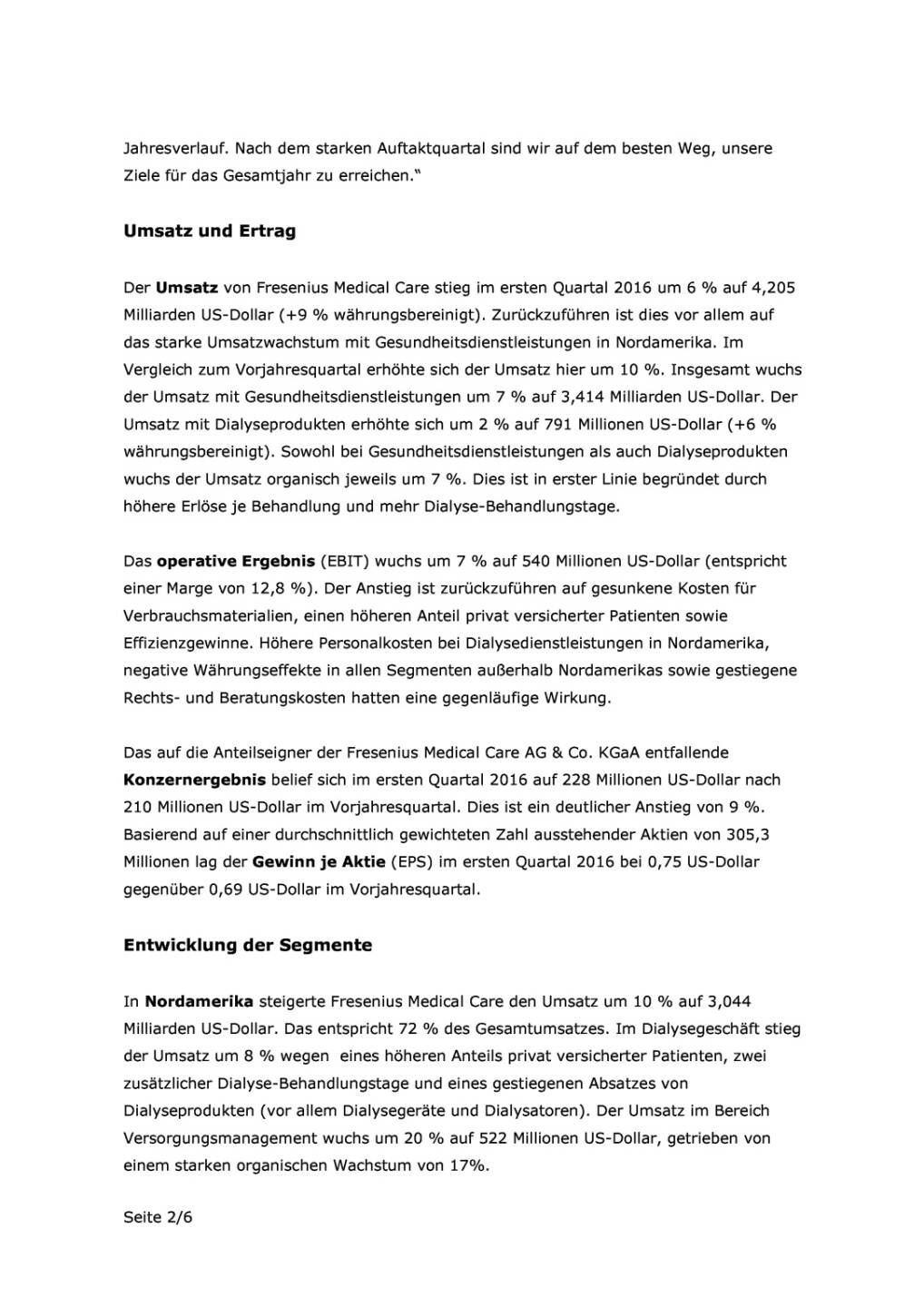 Fresenius Q1 2016, Seite 2/6, komplettes Dokument unter http://boerse-social.com/static/uploads/file_989_fresenius_q1_2016.pdf