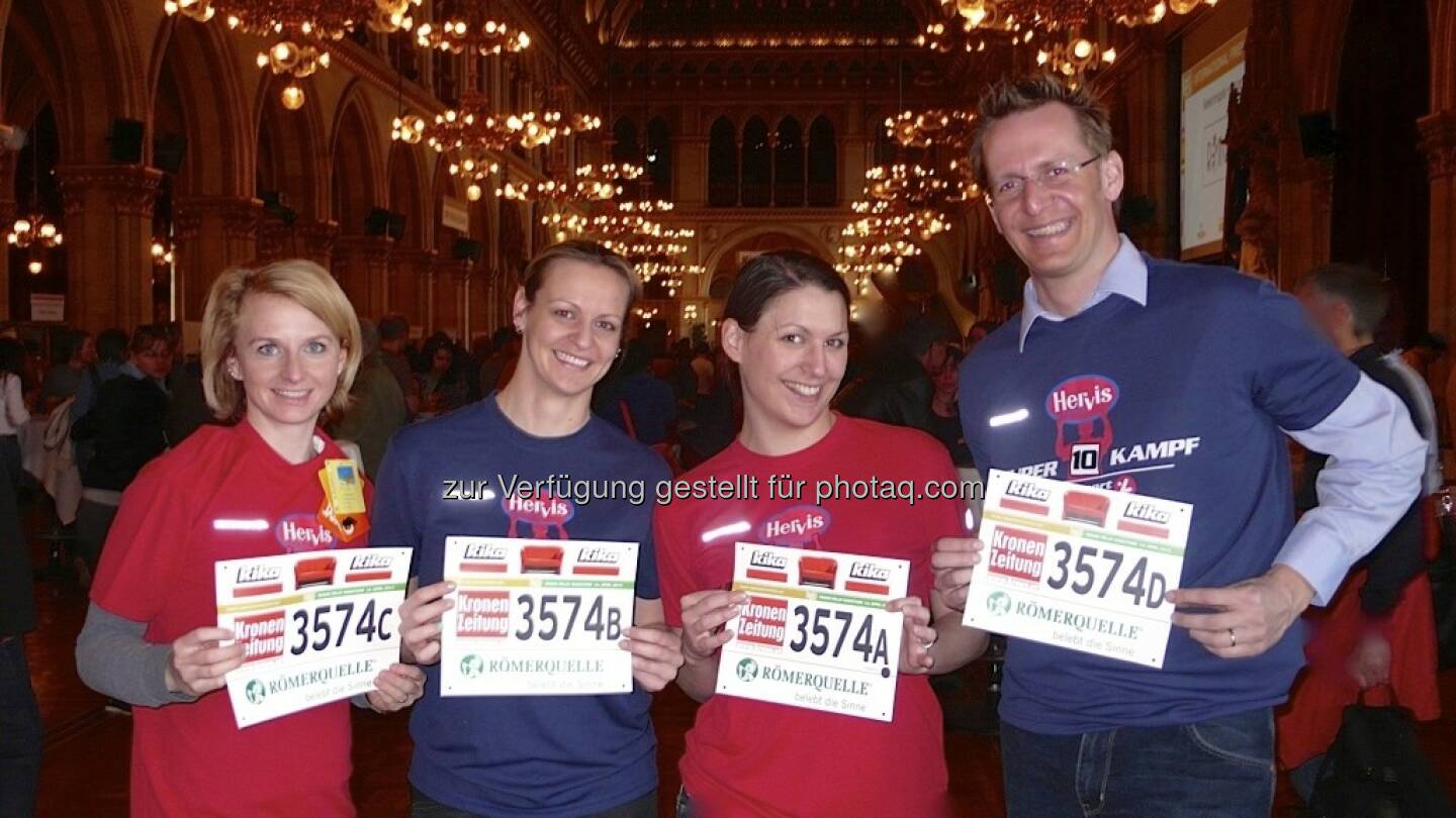 VCM 2013: Die Sporthilfe-Staffel mit Tina Strasser, Silke Gruber, Cornelia Daniel und Dieter Gruber