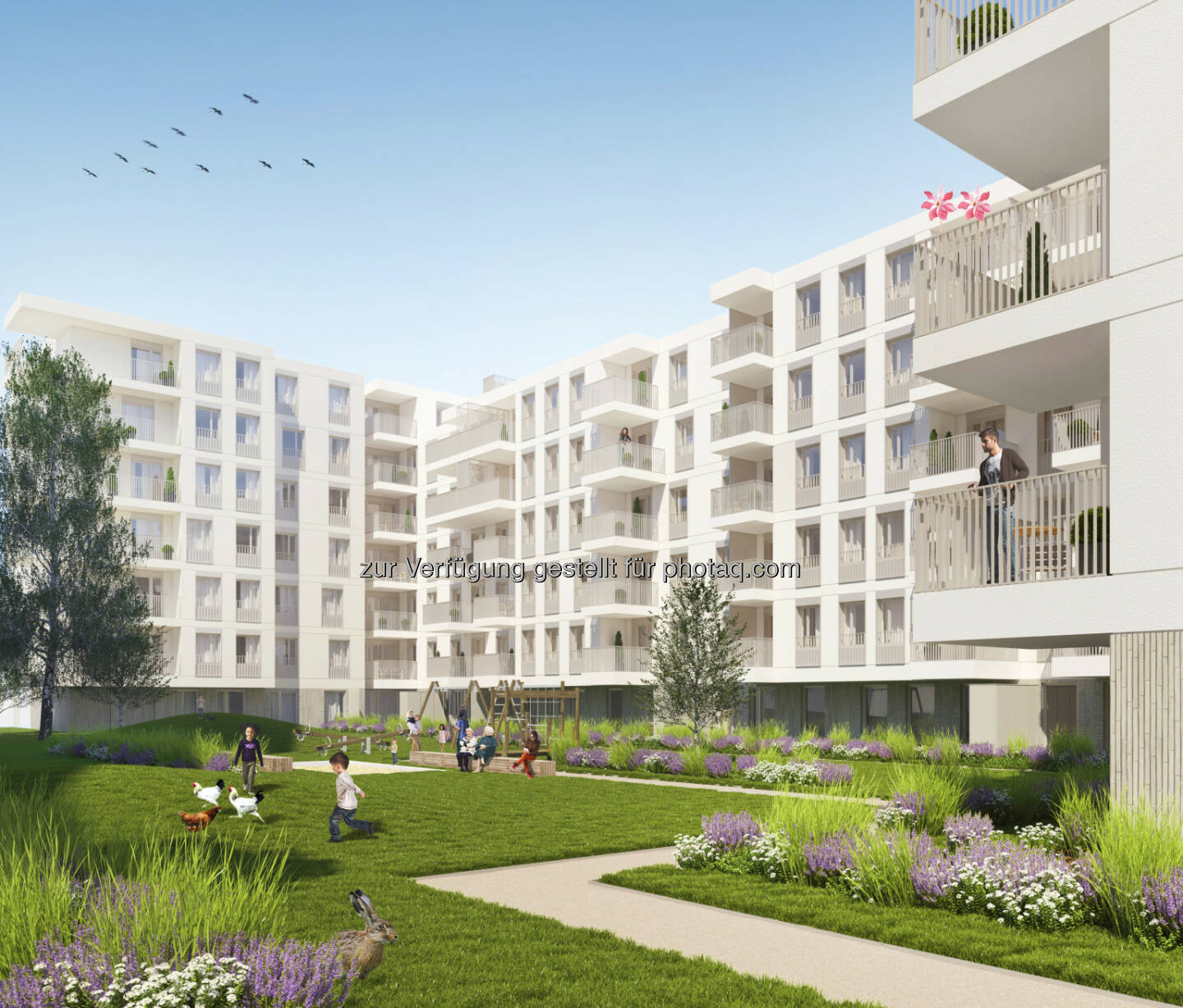 Visualisierung  Wohnhausanlage „Wohnbau Süd“ : Spatenstich für 220 Mietwohnungen nahe der Erdberger Lände : Fotocredit: CA Immo