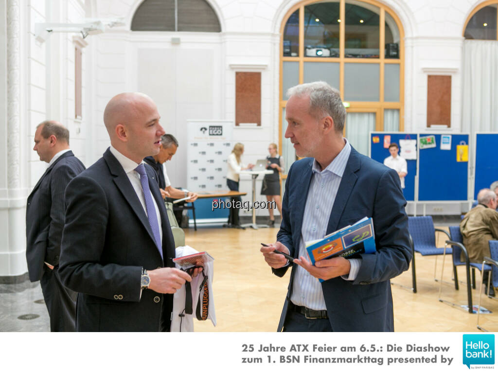 Paul Schiefer (Euram Bank), Christian Drastil (BSN), © Martina Draper/photaq (07.05.2016) 