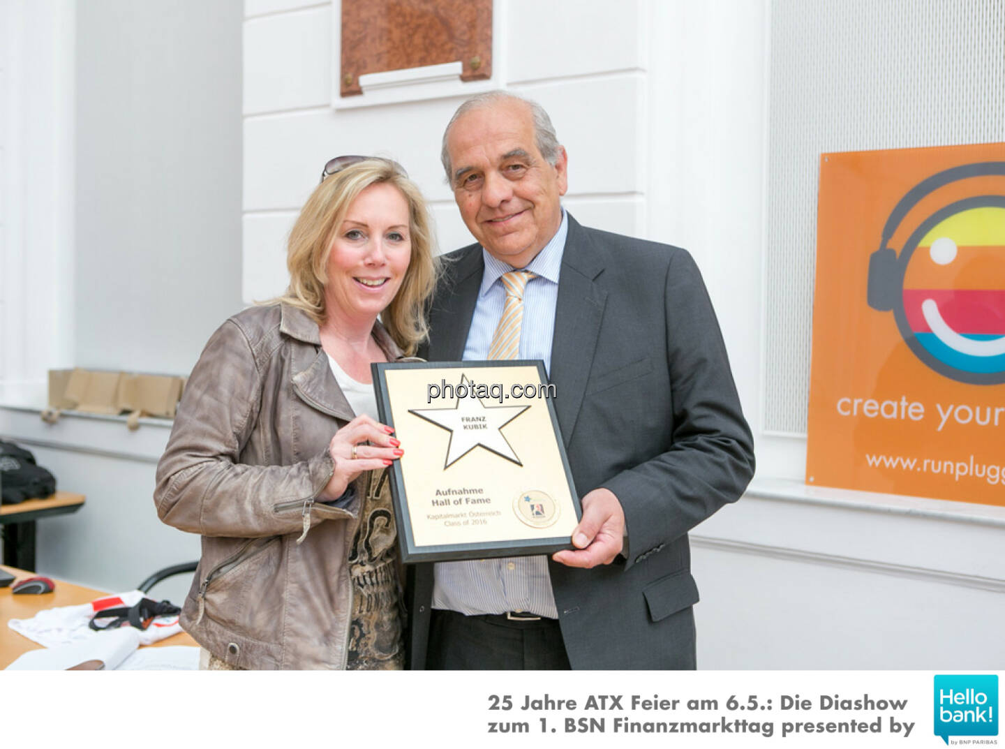 Franz Kubik wird in die Hall of Fame (Class of 2016) des Wiener Kapitalmarkts aufgenommen: Ulrike Mülleder, Franz Kubik