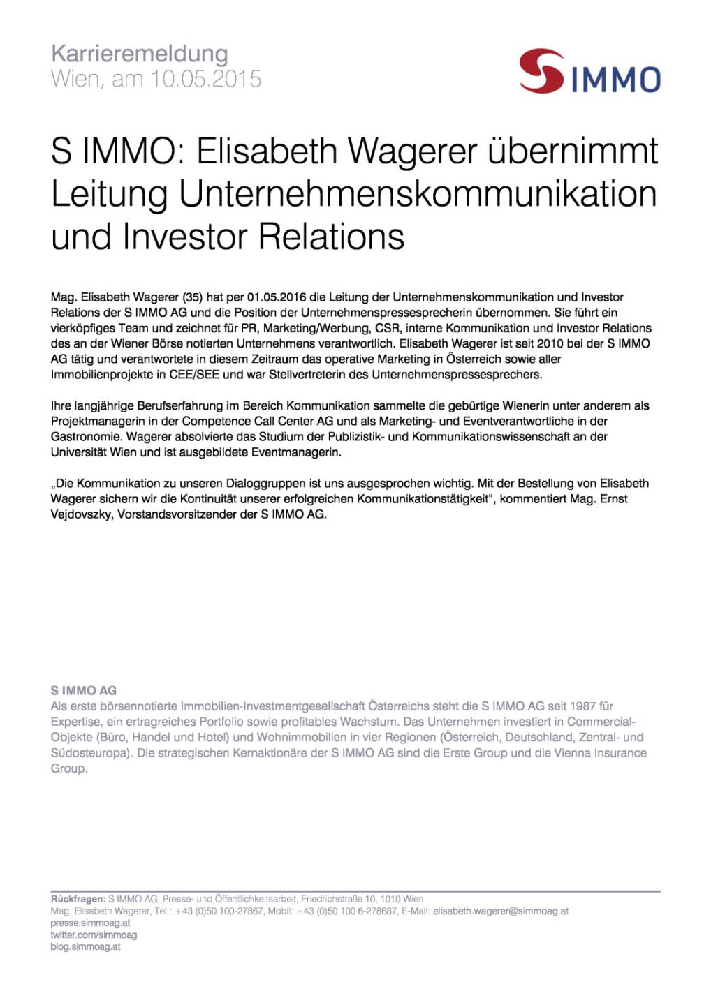 S Immo AG: Karrieremeldung, Seite 1/1, komplettes Dokument unter http://boerse-social.com/static/uploads/file_1027_s_immo_ag_karrieremeldung.pdf