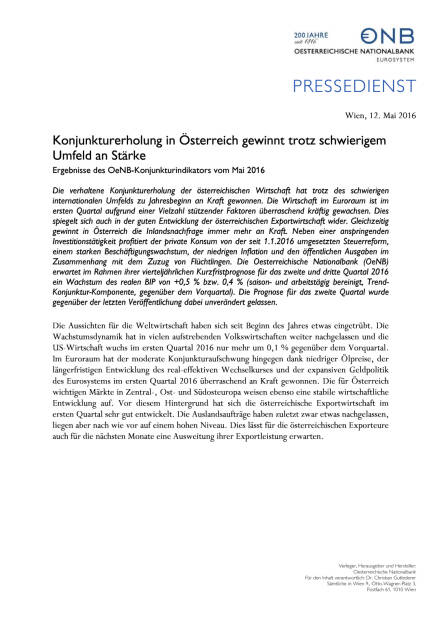 OeNB: Konjunkturerholung in Österreich, Seite 1/3, komplettes Dokument unter http://boerse-social.com/static/uploads/file_1050_oenb_konjunkturerholung_in_osterreich.pdf (12.05.2016) 