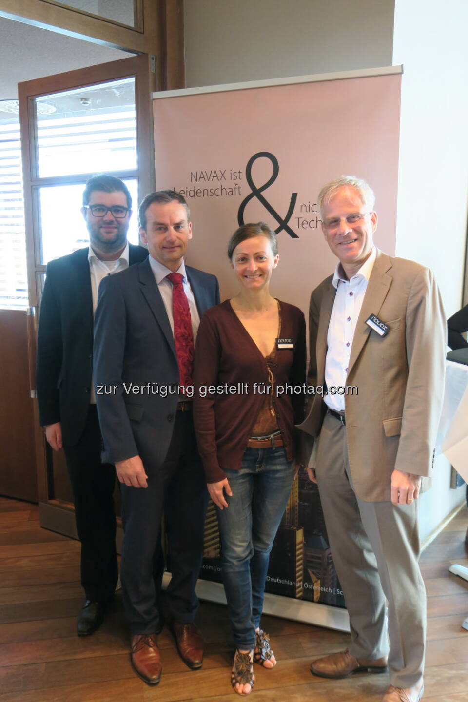 Armin Müllner (Microsoft Austria), Wolfgang Traunfellner (Microsoft Austria), Hana Bergh (Navax Unternehmensgruppe), Christoph Weiss (SIS Consulting) : Business Breakfast von Navax : 360° Kundeneinblick mit Microsoft Dynamics CRM : Fotocredit: Navax Unternehmensgruppe