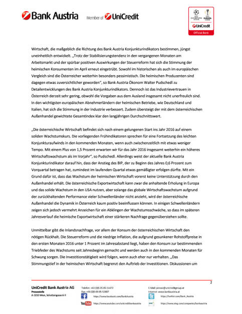 Bank Austria: Konjunkturindikator April, Seite 2/5, komplettes Dokument unter http://boerse-social.com/static/uploads/file_1058_bank_austria_konjunkturindikator_april.pdf (13.05.2016) 